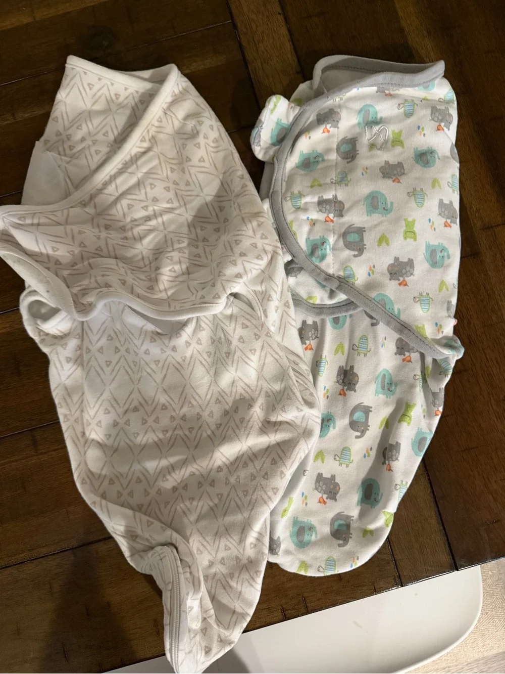 Baby Swaddle Set of 5 - Neutral Gray & White Sleep Sacks
